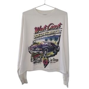 John Galt Brandy Melville West Coast San Diego Thunder 1993 L/S Crop T-Shirt OS